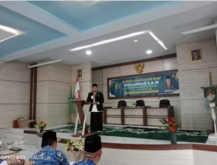 Kepala MIN 3 Tebo Hadir Peringatan Maulid Nabi Muhammad SAW di Kantor Kementerian Agama Kabupaten Tebo