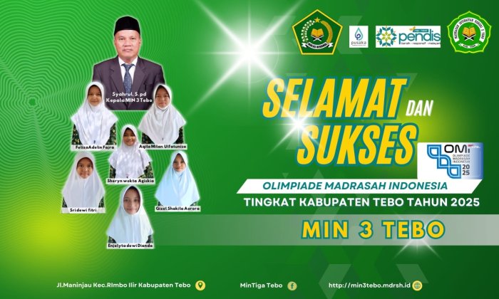 MIN 3 TEBO siap mengikuti Olimpiade Madrasah Indonesia (OMI) Tahun 2025